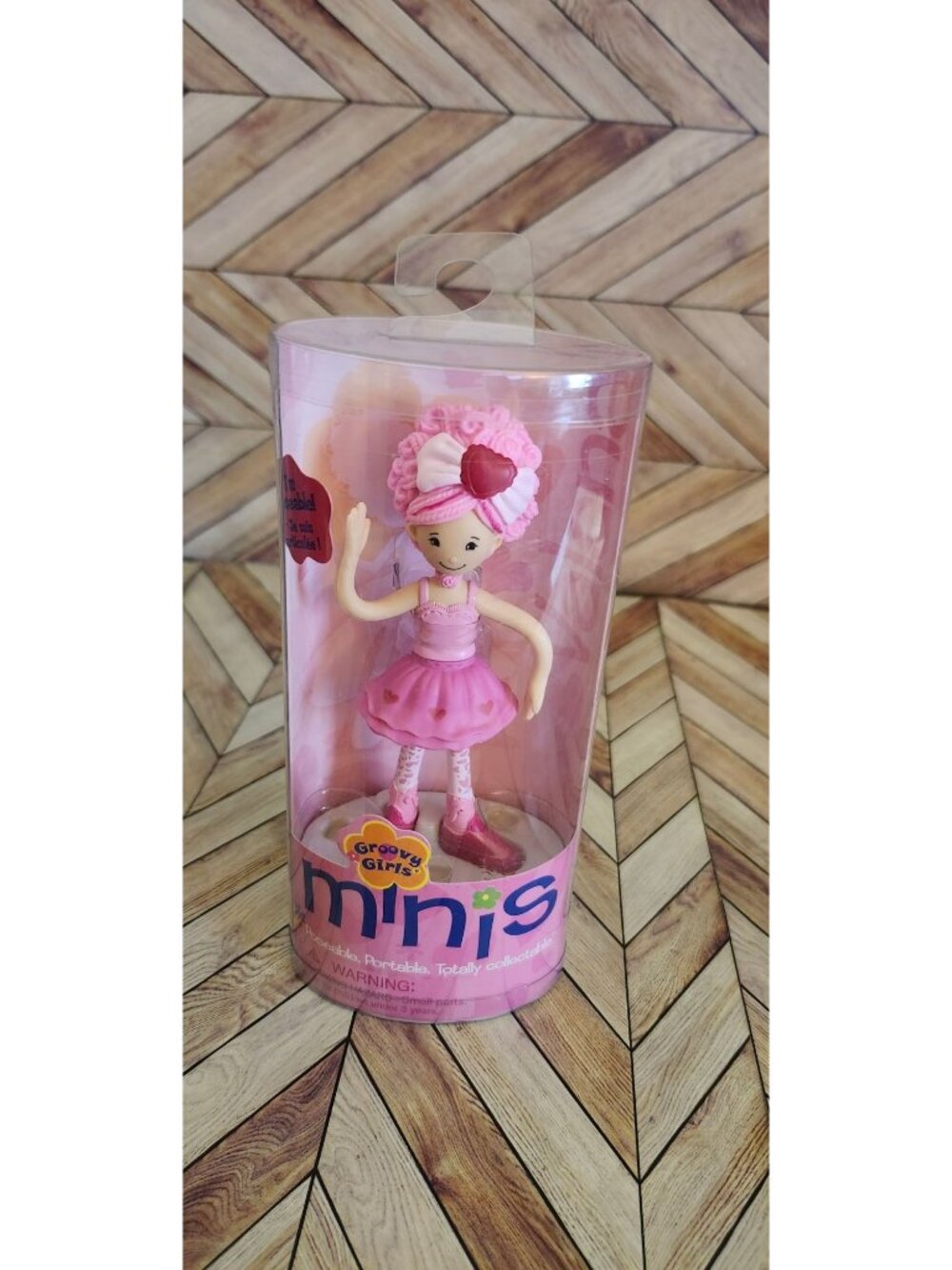 New Groovy Girls MINIS Bendables Valana Pink Doll Accessories 4"